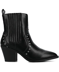 Journee Collection Women's Braylee Western Studded Ankle Booties