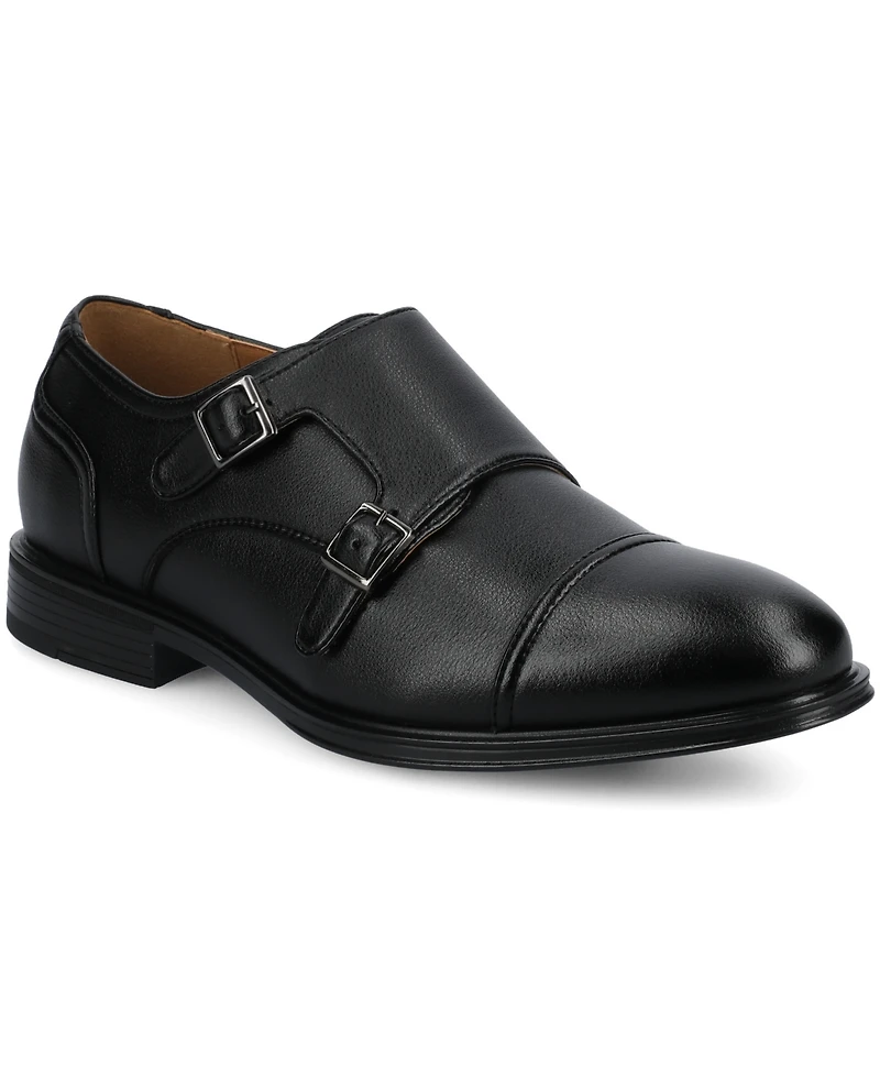 Vance Co. Men's Dillon Comfort Double Monk Strap Dress Shoe