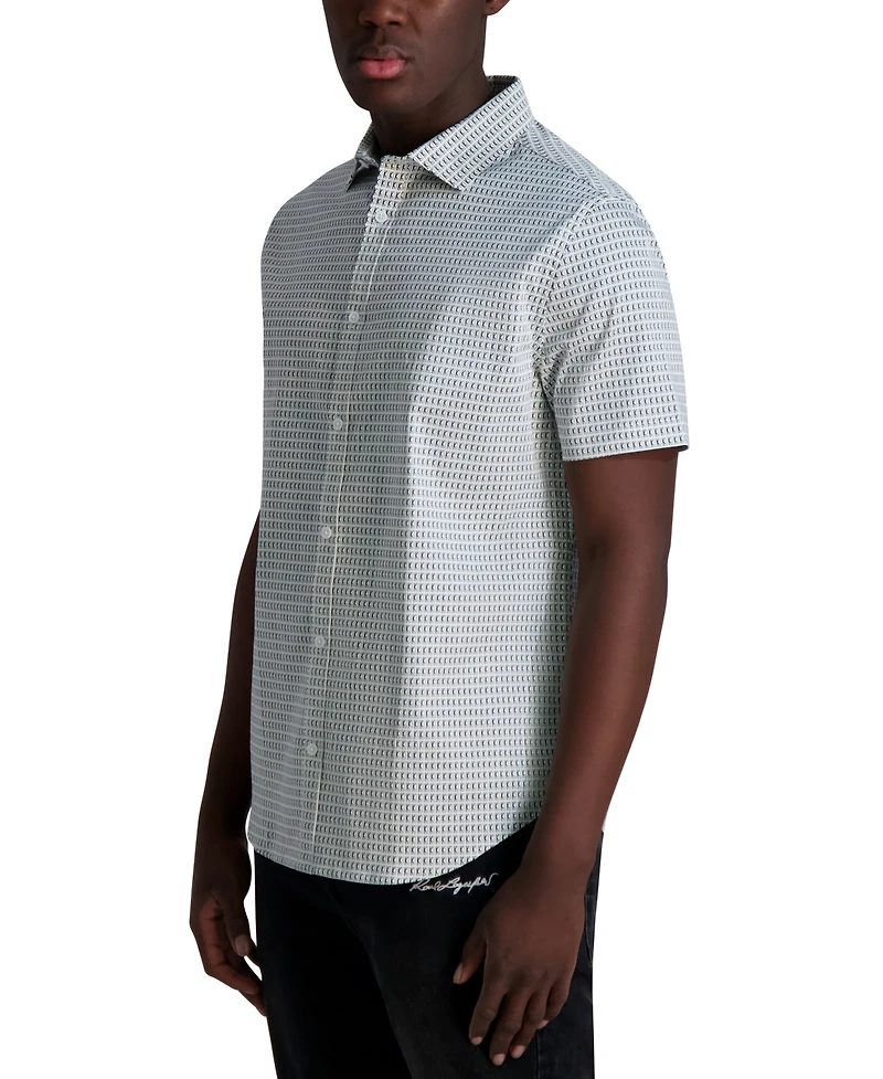 Karl Lagerfeld Paris Men's All-Over K-Logo Shirt