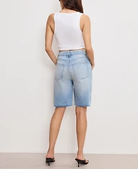 Good American Women's Standard Denim Bermuda Shorts