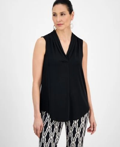 Jm Collection Womens V Neck Sleeveless Knit Blouse Pxs Xxl Exclusively At Macys