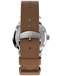 Timex Men's Mechanical Automatic Brown Leather Strap Watch, 40mm