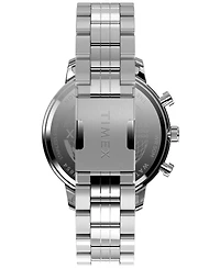 Timex Men's Analog Silver-Tone Stainless Steel Watch, 45mm