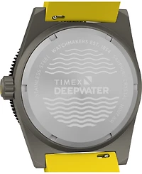 Timex Men's Analog Yellow Rubber Strap Watch, 41mm