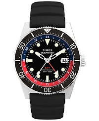 Timex Men's Analog Black Rubber Strap Watch, 41mm