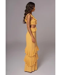 Jluxlabel Women's Sunshine Ruffle Linen Dress