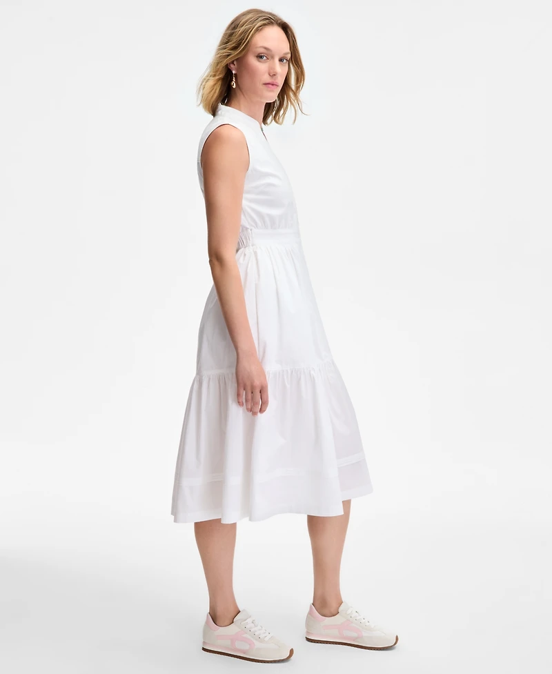 On 34th Women's Sleeveless Tiered Midi Shirtdress, Exclusively at Macy's