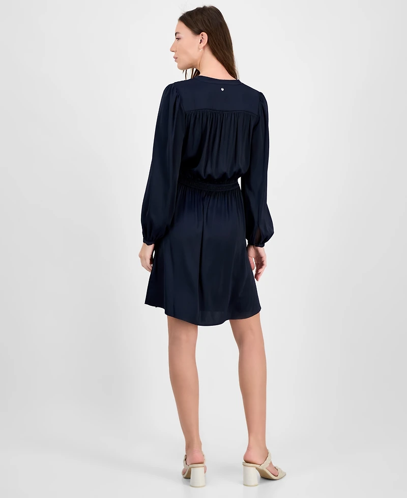 Boss Orange Women's Ruched-Waist Satin Minidress
