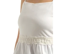 Bcx Juniors' Solid Poplin Bubble-Peplum Square-Neck Top