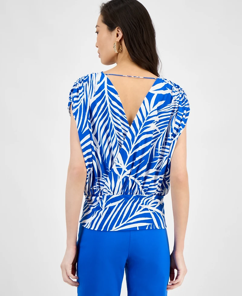 I.n.c. International Concepts Women's Surplice V-Neck Top, Exclusively at Macy's