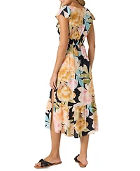 O'Neill Juniors' Zetta Short-Sleeve V-Neck Midi Dress