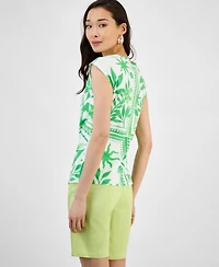 I.n.c. International Concepts Women's Side-Cinched Cotton Tank Top, Exclusively at Macy's
