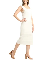 Bcx Juniors' Crochet Square-Neck Sleeveless Sweater Dress