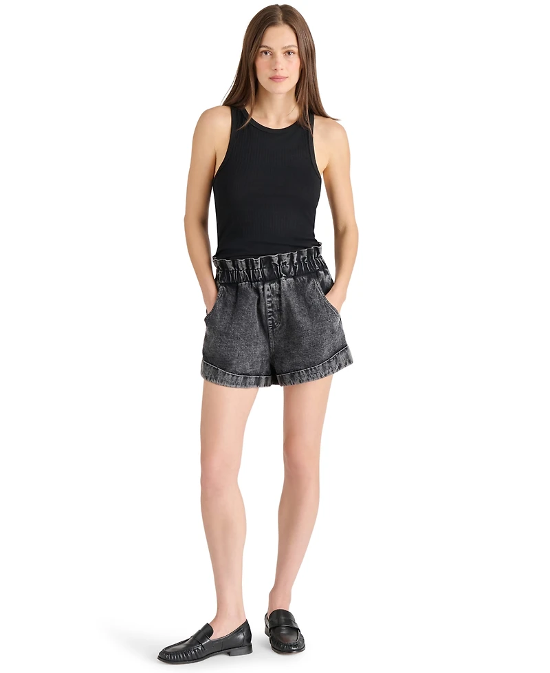 Steve Madden Women's Elare High-Rise Cotton Denim Shorts