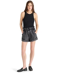 Steve Madden Women's Elare High-Rise Cotton Denim Shorts