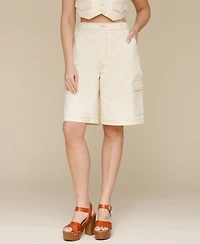 Avec Les Filles Women's Long Cargo Shorts