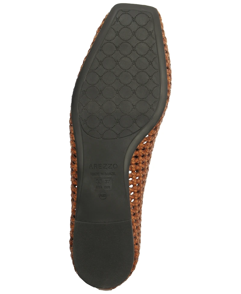 Arezzo Women's Eve Square Toe Ballet Flats