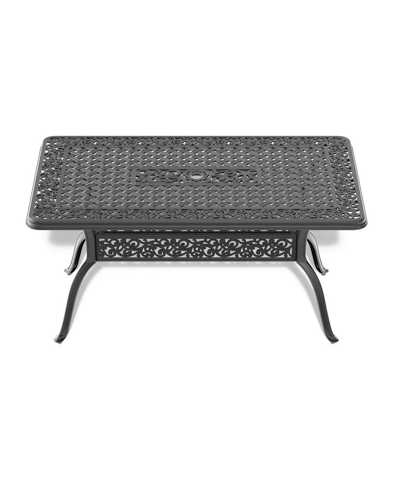 Streamdale 5-Piece Set Of All-Weather Cast Aluminum Dining Furniture Set With Black Frame