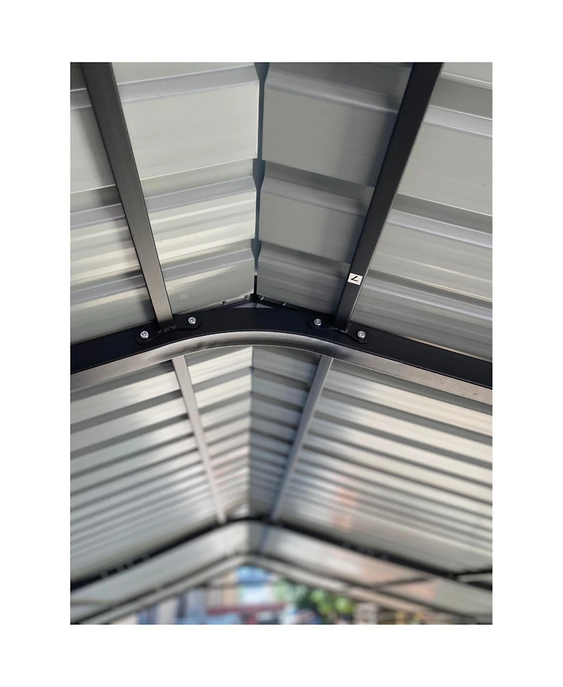 Streamdale New 12x20 Ft Heavy Duty Metal Carport, Galvanized Steel Roof, Gray