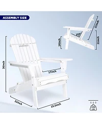 Streamdale 2 Wooden Folding Adirondack Chairs