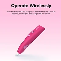 myFirst 3dPen Make - Multi Speed Printing Pen with 6 Pla Filament Colors, Stencil Book, Charger For Kids - Red