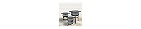 3-Piece Galvanized Metal Planter Set – Round Tub Design with Iron Stands