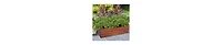 Decorative Metal Planter – Large Rectangular Box with Embossed Lines