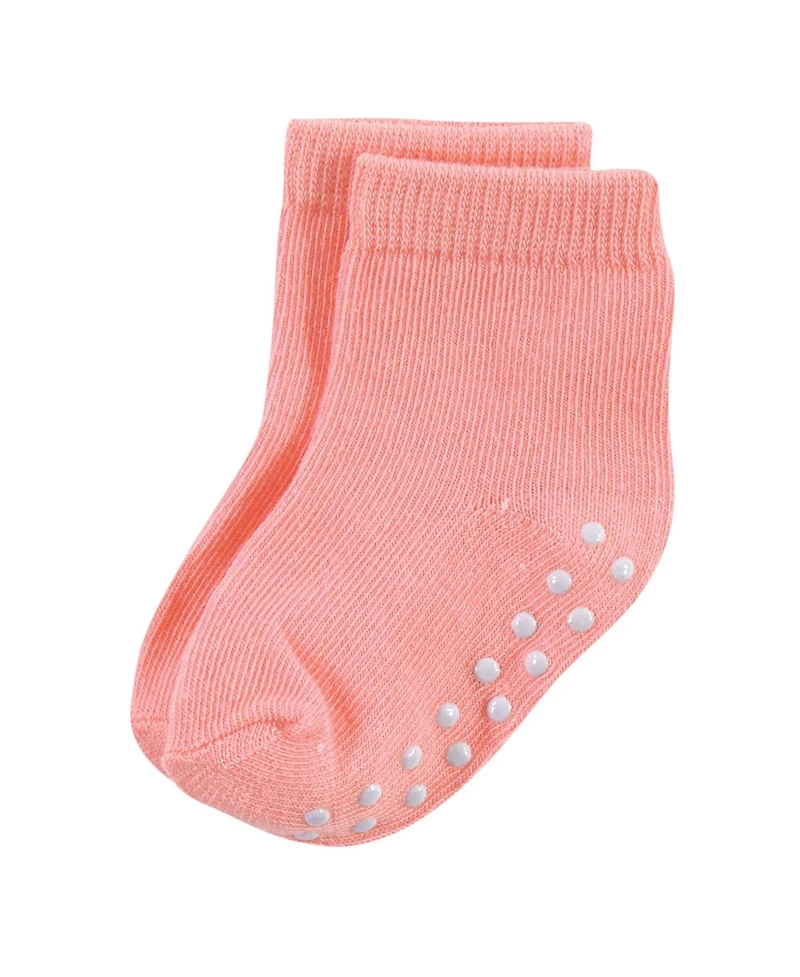 Touched by Nature Baby Girls 8Pk Organic Non Skid Crew Socks