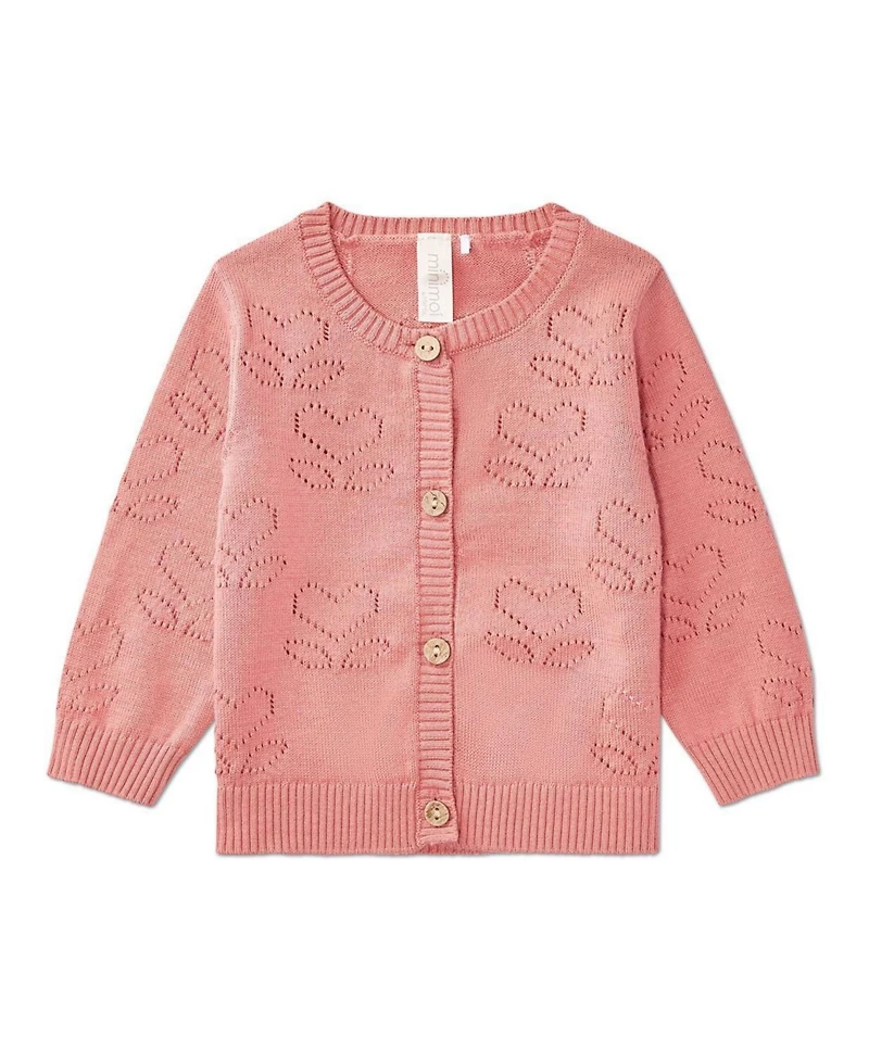 MeMoi Baby Girls Heart Pattern Cardigan Sweater