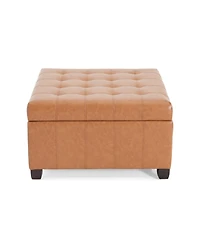 Streamdale Tufted Waffle Stitch Storage Ottoman - 31" x 31"