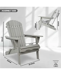 Streamdale 2 Wooden Folding Adirondack Chairs