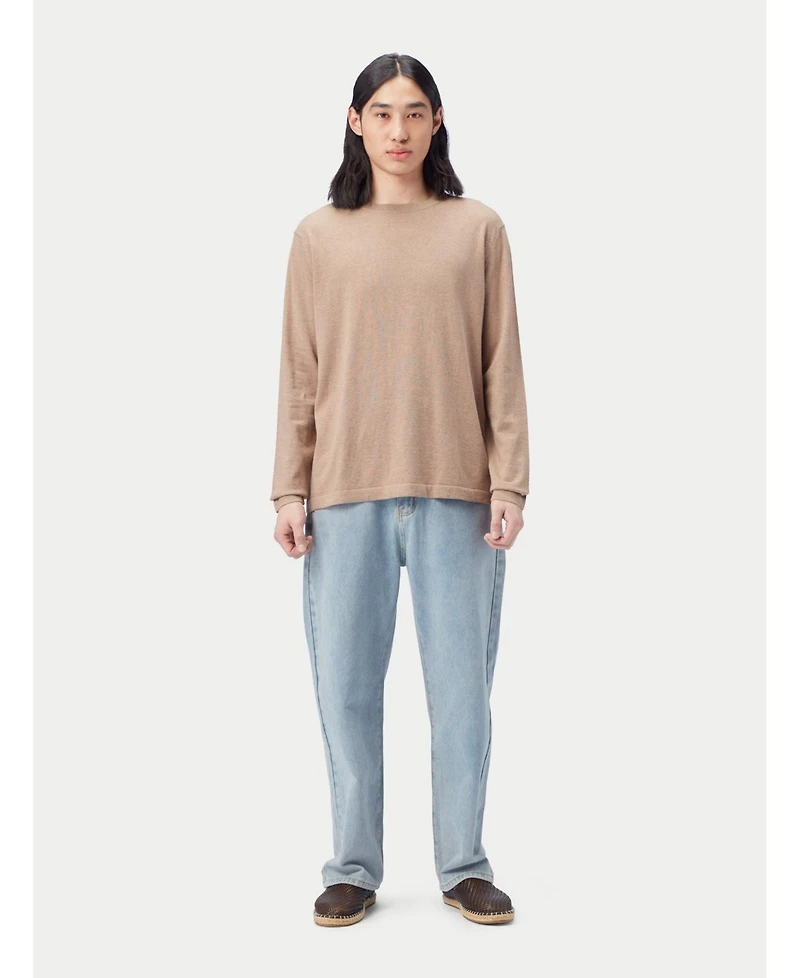 Gobi Cashmere Men's Crewneck Cotton Silk Cashmere Blend Sweater