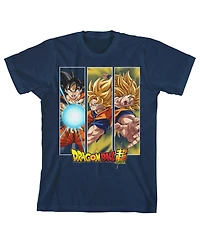 Dragon Ball Z Boys Super Goku Saiyan Transformation Youth Navy T-shirt