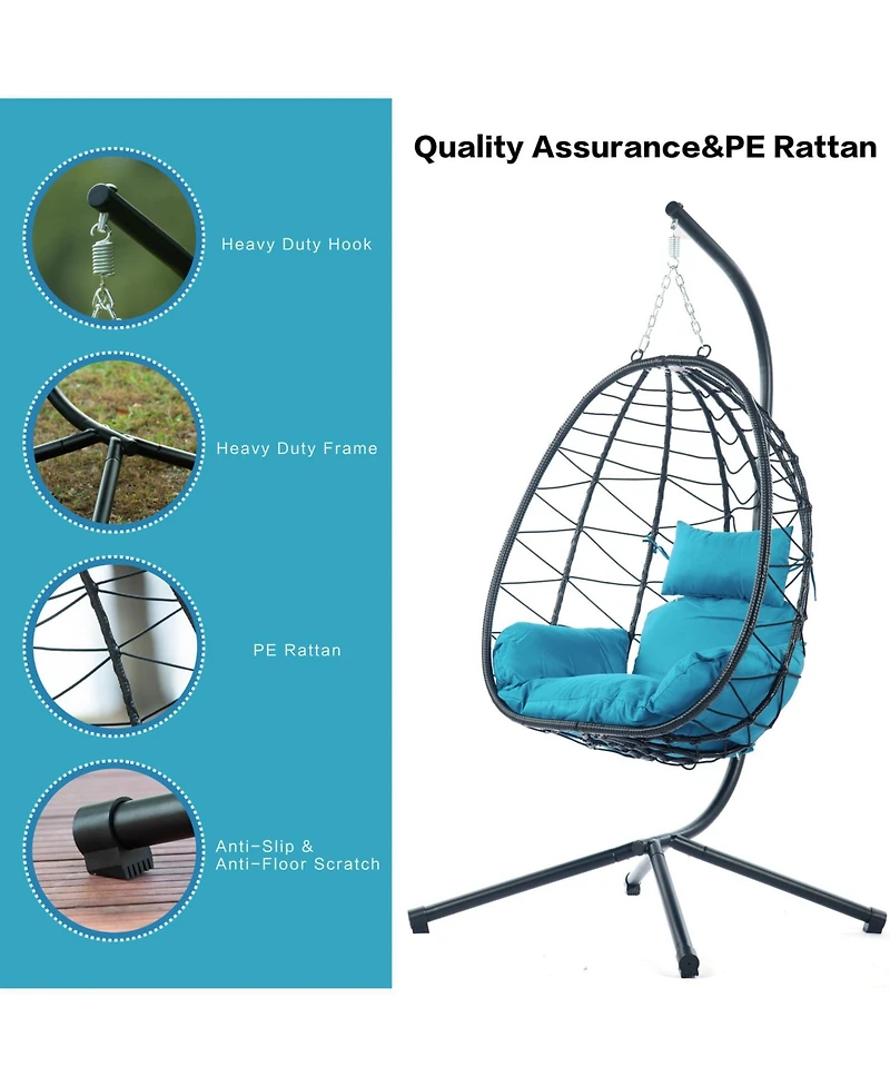 Streamdale Egg chair with stand, indoor/outdoor, patio, bedroom, balcony