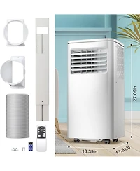 Cowsar Portable Air Conditioner 8000 Btu, Remote Control, Fan Mode, Cools 350sq. ft, 24 Hour Timer, Quiet Operation,Window Fan, 2 Speed for Bedroom Of