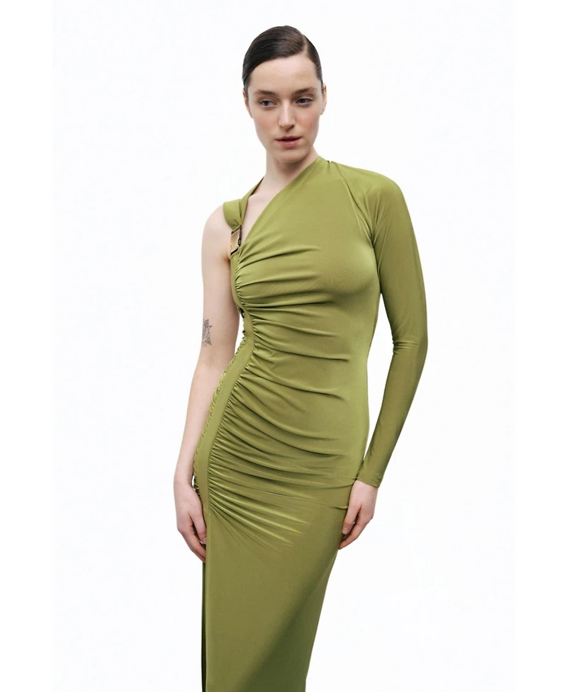 Nocturne Women's One Sleeve Maxi Dress