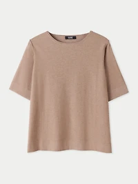 Gobi Cashmere Women's Box-Cut Cotton Silk Cashmere Blend T-Shirt