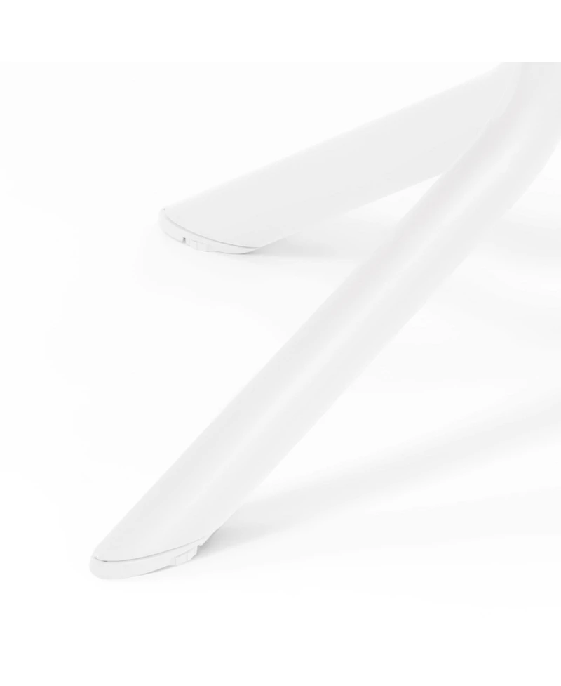 Modern 5-Piece Resin Round Patio Dining Table Set with Stackable Patio Dining Chairs