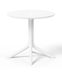 5-Piece Modern Patio Round Dining Table Set with Stackable Patio Dining Chairs