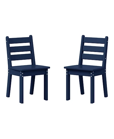 Outdoor Hdpe Kids Plastic Toddler Dining Chair (Set of Two)