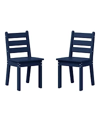 Outdoor Hdpe Kids Plastic Toddler Dining Chair (Set of Two)