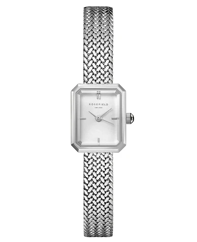 Rosefield Mini Octagon Women's Silver Tone Stainless Steel Bracelet Watch 18.5mm