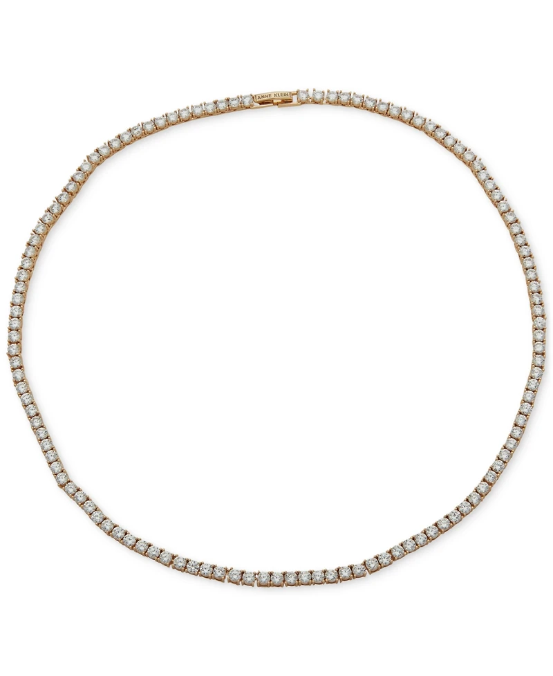 Anne Klein Crystal Tennis Style 16" Collar Necklace