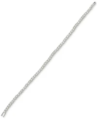 Anne Klein Crystal Skinny Foldover Clasp Tennis Bracelet