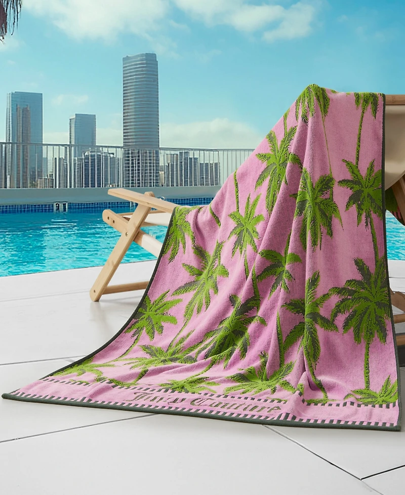 Juicy Couture Palm Trees Cotton Beach Towel, 36" x 72"