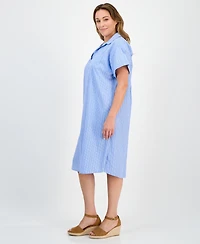 Style & Co Plus Stripe Popover Shirtdress, Exclusively at Macy's