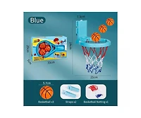 Sperric Toddler 2-in-1 Bathroom Basketball Hoop Playset with Suction Cups & Tying Straps – Mini Basketball Hoop for Bathtub & Door, Interactive