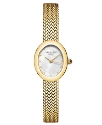 Rosefield Mini Oval Women's Gold Tone Stainless Steel Bracelet Watch 22mm