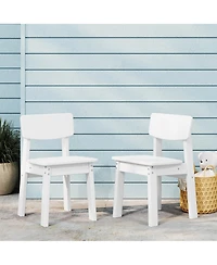 Outdoor Hdpe Kids Modern Plastic Toddler Dining Chairs (Set of Two)