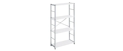 Storage Rack Shelving Unit Storage Shelf Steel Garage Utility Rack 4-Shelf Adjustable Shelves Heavy Duty Display Stand for Books, Kitchenware, Tools B